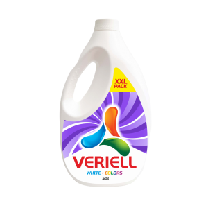 ŻEL DO PRANIA TKANIN PŁYN VERIELL 5,5 L WHITE + COLORS UNIWERSALNY